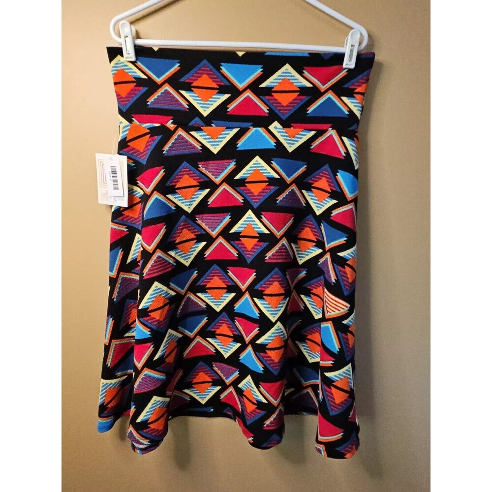 LuLaRoe Women's Azure Fit & Flare Skirt A-Line Elastic Waist Pull On